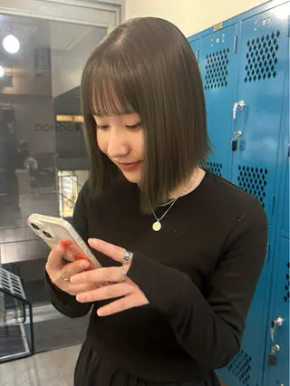 ショート カラー 韓国レイヤー/ ボブ/ EMIRIのヘアスタイル