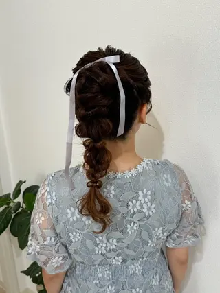 ロング ヘアアレンジ 鷲見 望のヘアスタイル