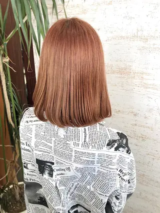 ミディアム カラー ケアブリーチ /髪質 改善/古橋圭史郎のヘアスタイル