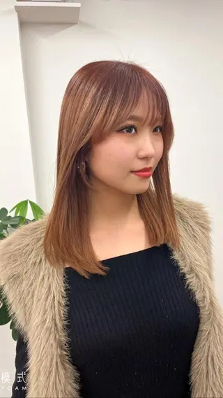 セミロング カラー HIROKO / 透明感暖色カラー🎀のヘアスタイル