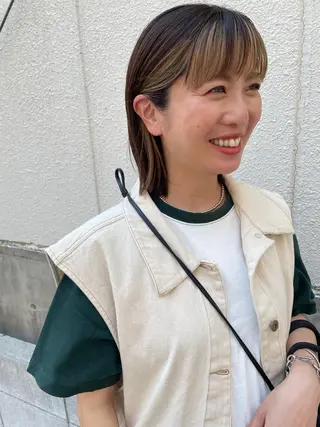 ミディアム さの あやねのヘアスタイル