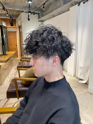 ショート メンズツイスパ ショートフクヤマシンのヘアスタイル
