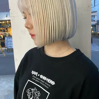 ショート カラー 似合わせカット/ ハイトーン/aoiのヘアスタイル