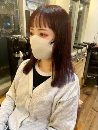ミディアム カラー 三浦 望のヘアスタイル