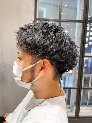 ショート パーマ メンズ amie高崎所属・高崎メンズパーマ 髪質改善TAKEのヘアスタイル