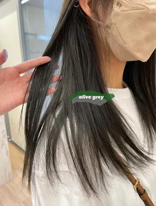 セミロング カラー メンズ サキ🎀 /まゆげとまつげのマツエク・マツパデザイン