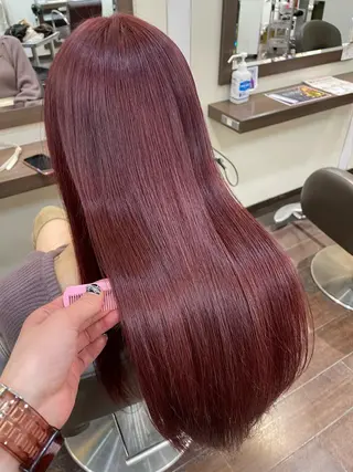 ロング カラー aya/小顔レイヤー /柔らかカラーのヘアスタイル