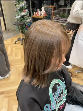 ミディアム 鎌取/透明感カラー /ボブ/顔まわりのヘアスタイル