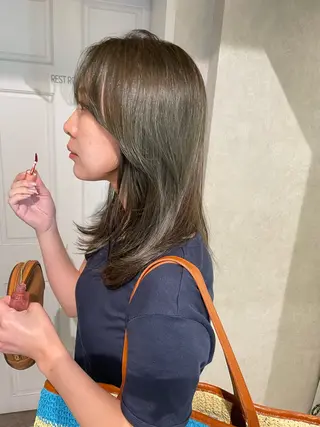 ミディアム カラー ナチュラル透明感🌱 小山美樹子のヘアスタイル