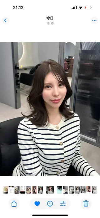 ミディアム ヘアアレンジ youres hair東新宿店所属・新宿⌇韓国風ヘア ⌇透明感カラーのヘアスタイル