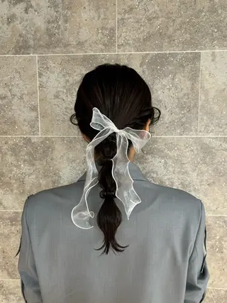 ロング seri💜艶カラー 💖ヘアアレンジのヘアスタイル