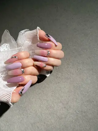 ネイル I-nailロング /ワンホン/キラキラのネイルデザイン