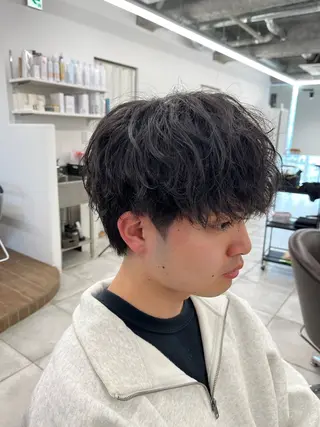 ショート パーマ メンズ 🏆メンズヘア特化 🥇代表りんぺーのヘアスタイル