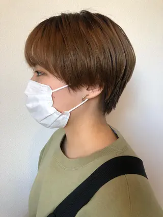 ショート 🩰オリーブ/ ベージュ松本咲花🩰のヘアスタイル