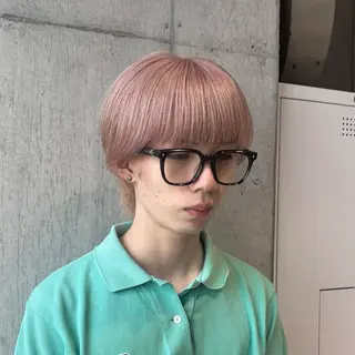 ショート カラー メンズ 🍎ダブルカラー/ ショートボブ🍎リオのヘアスタイル