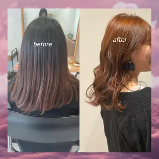 セミロング カラー 艶カラー asukaのヘアスタイル
