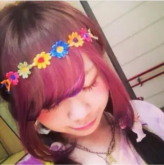 ミディアム セミロング カラー Hair mission【ヘアーミッション】心斎橋所属・エクステ／レイヤー 落合/心斎橋のヘアスタイル