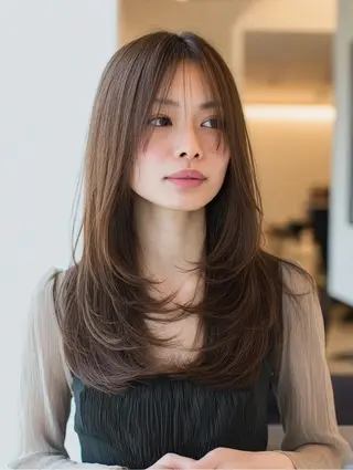 セミロング 生艶髪＆レイヤー🔔 渋谷お薦めNo.1✨のヘアスタイル