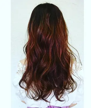 ロング カラー ACROあべの店所属・艶カラー/インナー /グラデ/大西小百合のヘアスタイル