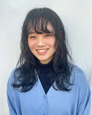 パーマ 金本麗美　ボブパーマ グレージュ/オリーブのヘアスタイル