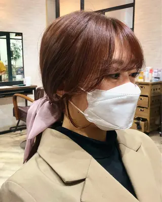 セミロング カラー ヘアアレンジ 顔まわり職人🇰🇷 韓国ヘア/KAITOのヘアスタイル