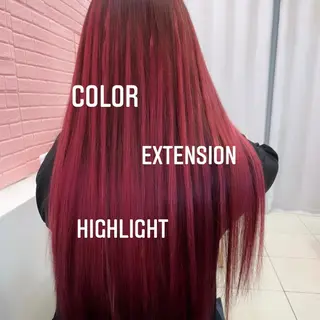 ロング カラー エクステ🩵ブリーチ 韓国ヘア🩵KAEのヘアスタイル