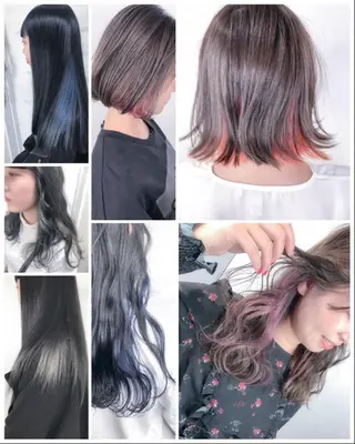 ミディアム カラー BOX mico.のヘアスタイル