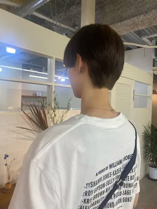 メンズ yumeka🩶ボブ 暖色/透け感カラーのヘアスタイル