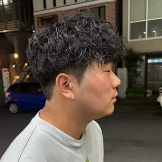ショート パーマ メンズ ハイトーン/パーマ/ メンズ / 櫻本🌐のヘアスタイル