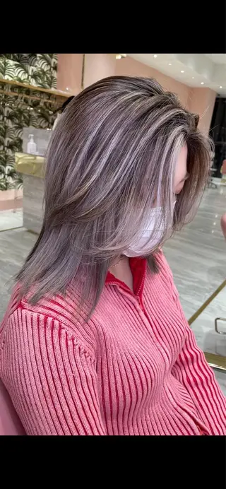 ミディアム カラー 韓国レイヤー/ツヤ髪 🤍kosuke🤍のヘアスタイル