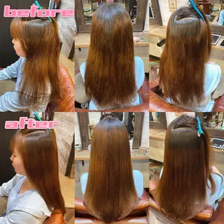 ロング パーマ ブリーチ縮毛矯正/ デサキ ショウヘイのヘアスタイル