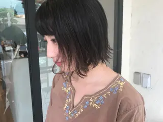 ミディアム オリーブ透明感カラー 表参道/MIKUのヘアスタイル