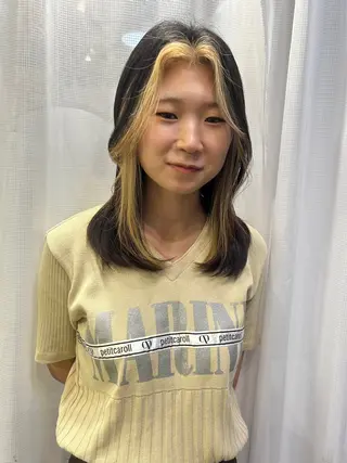 セミロング カラー 【 pia 】 とものヘアスタイル