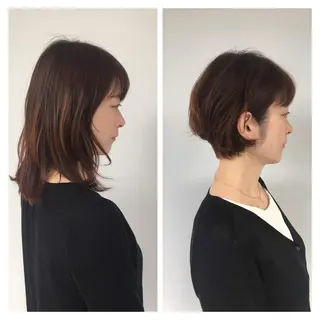 ショート カラー パーマ ショート、ボブ特化 長島智彦のヘアスタイル