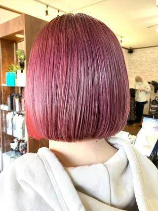 ミディアム カラー ヘアークルーズ ピースのヘアスタイル