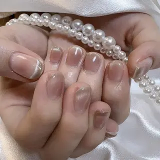 ネイル RAFFINE 月🦋🩵のネイルデザイン