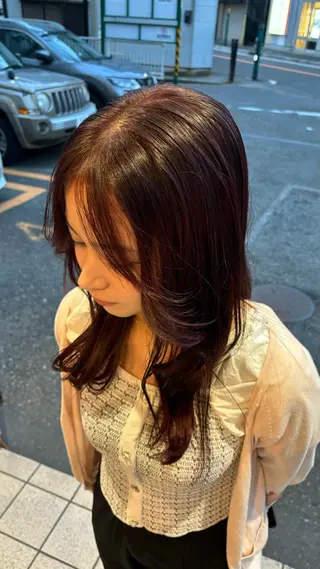 セミロング 🎀ハイトーン/ 艶カラー/夕月🎀のヘアスタイル