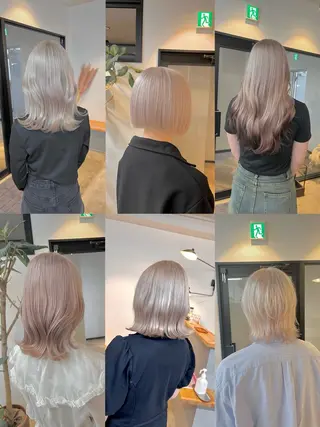 ミディアム カラー ハイトーンカラ ー/小川のヘアスタイル