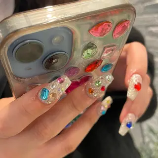 ロング m kaori𓃟のネイルデザイン