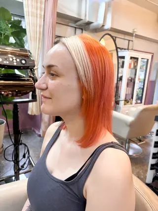 ミディアム カラー メンズ 表参道Lise おおいしおりのヘアスタイル