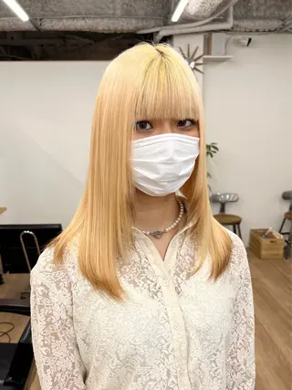 ミディアム カラー nico TOKYO 渋谷所属・ブリーチ　ハイトーン 特化🌈フジタハルキのヘアスタイル