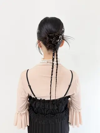 ロング ヘアアレンジ ヘアセットサロン /上坪愛美のヘアスタイル