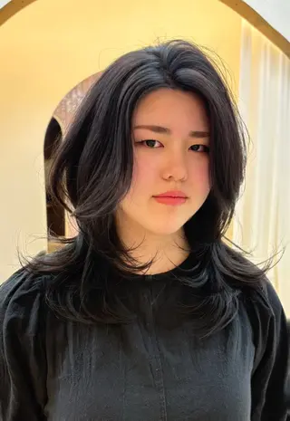 セミロング レイヤーカット ♥kanaのヘアスタイル