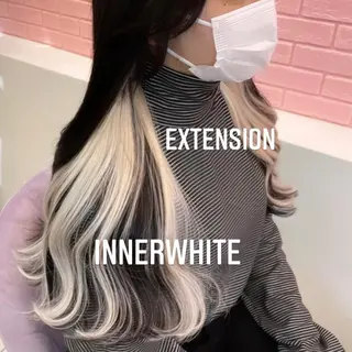 ロング カラー エクステ🩵ブリーチ 韓国ヘア🩵KAEのヘアスタイル