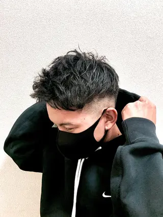 ショート パーマ メンズ HIROGINZA ヒロ銀座 青山所属・マツオ リュウホウ🐉のヘアスタイル