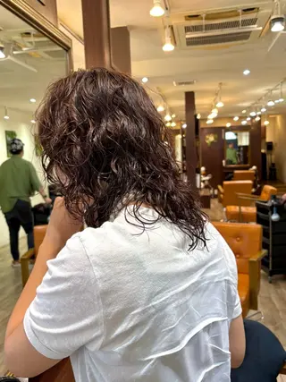 ミディアム カラー パーマ Miyamoto Yasuchikaのヘアスタイル