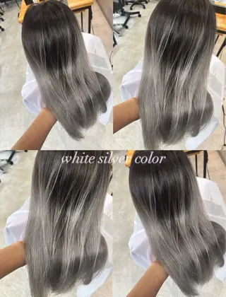 ロング カラー 松井那津子 /ハイライトブリーチのヘアスタイル