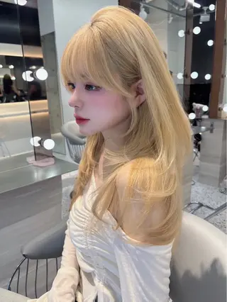 ロング カラー Lond mare レイヤーカット/韓国のヘアスタイル