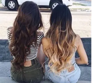 ミディアム カラー チビ編み込みエクステ シールEXどぅ〜すのヘアスタイル