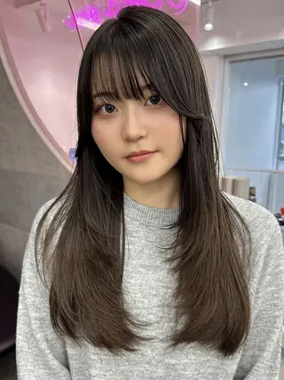 ロング レイヤー＆カラー 人気美容師倉崎涼のヘアスタイル